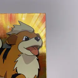 #58 Growlithe Topps Foil LP Blue Logo Pokemon TV Animation Edition - Image 4