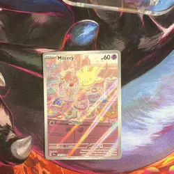 Pokemon TCG Milcery 152/142 2024 Stellar Crown Illustration Rare Full Art Holo - Image 2