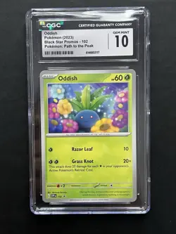 Pokemon TCG Oddish 102 Sv Scarlet & Violet Promo Regular English 60 HP CGC 10 - Image 1