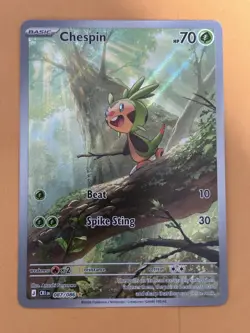 Chespin 087/086 Holo Illustration Rare Chaos Rising Pokemon NM - Image 1