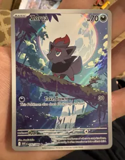 Pokemon TCG SV: White Flare Zorua 142/086 Illustration Rare Holo EN 70 HP - Image 1
