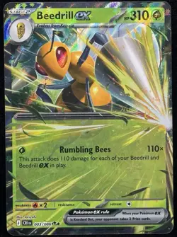 Beedrill ex 3/86 Double Rare Pokemon Chaos Rising ME04 NM - Image 1