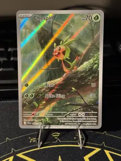 Chespin 087/086 Holo Illustration Rare Chaos Rising Pokemon NM - Image 1