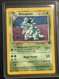 Wizards Pokemon Nidoqueen 7/64 Jungle Holo Rare Unlimited English 1999 HP 90 - Image 1