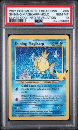 2021 Pokemon SWSH Celebrations Shining Magikarp Classic #66/64 PSA 10 - Image 1