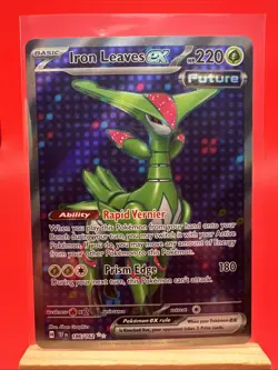 Pokemon Iron Leaves ex 186/162 Temporal Forces SV Ultra Rare Full Art - Image 1