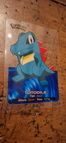 Totodile 007 Pokemon Lamincards Edibas - ESP - EXC - Image 1