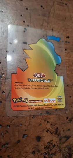 Totodile 007 Pokemon Lamincards Edibas - ESP - EXC - Image 2