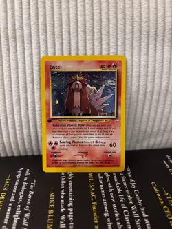 Pokemon Entei Neo Revelation Holo Rare 6/64 WOTC TCG EN 1st Edition NM/LP - Image 1