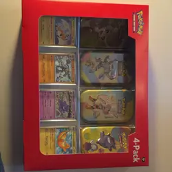 pokemon tcg scarlet & violet—151 mini tins 4-pack sealed box english 2023 - Image 1