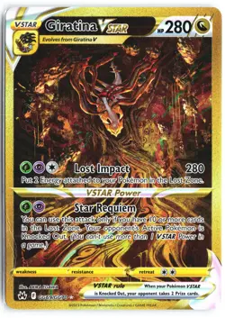 Giratina VSTAR GG69/GG70 Secret Rare Crown Zenith Galarian Gallery Pokemon HP - Image 1