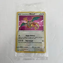Pokemon TCG Special Delivery Bidoof SWSH177 Black Star Promo Card SEALED - Image 1