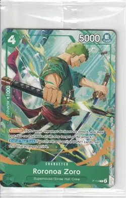 One Piece TCG - Roronoa Zoro, P-114, 2026 ACEN Promo Card, English Sealed - Image 1