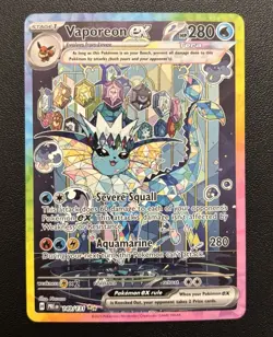 Pokemon TCG Vaporeon EX Prismatic Evolutions Special Illustration Card 149/131 - Image 1