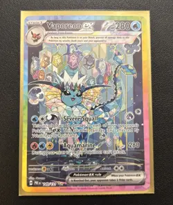 Pokemon TCG Vaporeon EX Prismatic Evolutions Special Illustration Card 149/131 - Image 3