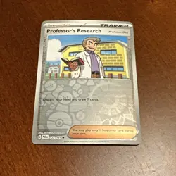 Professor's Research 122/131 Prismatic Evolutions Reverse Holo Pokemon TCG Card - Image 1
