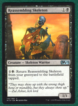 Reassembling Skeleton - Core Set 2019 (M19) #116 - Magic: The Gathering MTG Card - Image 1