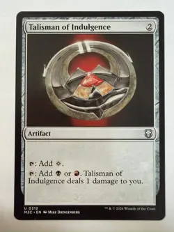 Talisman of Indulgence #312 (NM) (Non-Foil) (U) (M3C) Magic MTG - Image 1