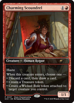 Charming Scoundrel (LP Foil) - Game Day & Store Championship Promos (GAME) - Image 1