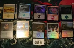 Mtg Foil Basic Lands Bundle. Magic The Gathering Lot Mana Starter (886) - Image 1