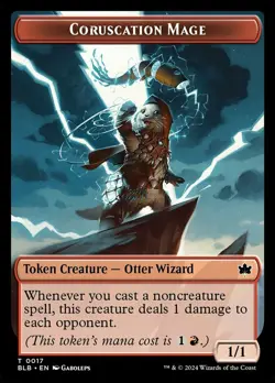 Coruscation Mage Token Light Play, English Magic the Gathering MTG Bloomburrow - Image 1