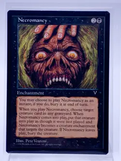 Wizards of the Coast Necromancy Black Enchantment Visions Uncommon Regular 1996 - Image 1