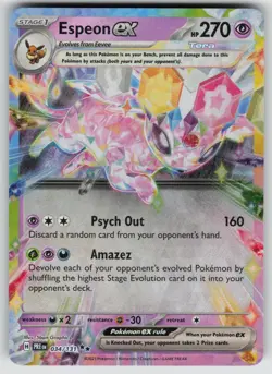Espeon ex 034/131 Holo Double Rare Prismatic Evolutions Pokemon Near Mint - Image 1