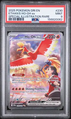 2025 Pokemon Dri En-Destined Rivals #230 Ethan'S Ho-Oh Ex SIR PSA 9 - Image 1