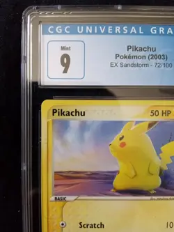 Pikachu Pokemon 2003 Ex Sandstorm 72/100 Cgc 9 - Image 2
