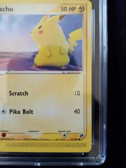 Pikachu Pokemon 2003 Ex Sandstorm 72/100 Cgc 9 - Image 4