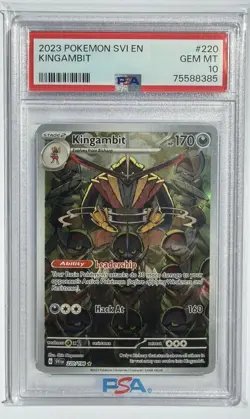 Kingambit 220/198 Illustration PSA 10 Rare Scarlet & Violet Base Set Pokemon - Image 1