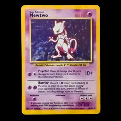 Pokemon Mewtwo Base Set Unlimited 10/102 Holo Rare HP - Image 1