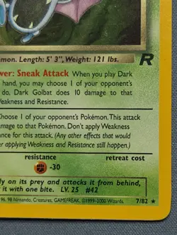 Pokemon TCG Team Rocket Dark Golbat 7/82 Holo - Image 4