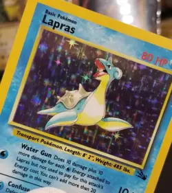 [M*] Read! English Lapras 10/62 Fossil Holo Rare Basic Unlimited 1999 Pokemon - Image 1