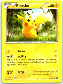 Pikachu 48/162 Common BREAKthrough Pokemon Near Mint - Image 1