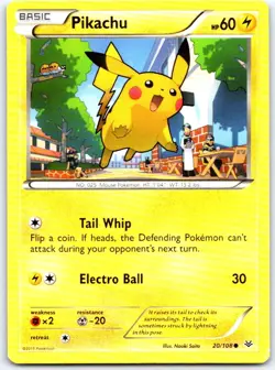 Pikachu 20/108 Common Roaring Skies Pokemon Near Mint - Image 1