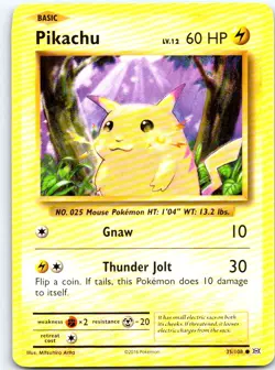 Pikachu 35/108 Common Evolutions Pokemon NM - Image 1