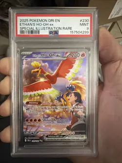 Pokemon 2025 Ethan's Ho-Oh ex 230/182 SIR Destined Rivals PSA 9 - Image 1