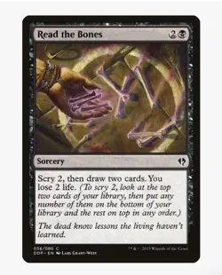 MTG Read The Bones #56 DDP Magic Card in Protective Sleeve - Image 1