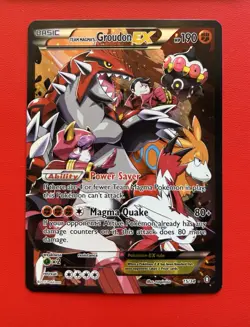 Pokemon Team Magma's Groudon EX Full Art Ultra Rare Holo Double Crisis 15/34 - Image 1
