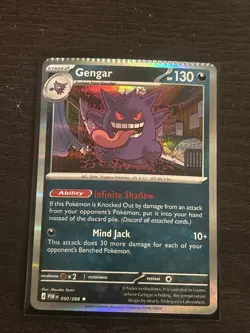 Pokemon Gengar Perfect Order Rare Holo 50/88 NM - Miscut/Crimping - Image 1