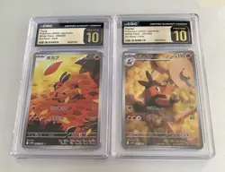 CGC Pristine 10 Pokemon JPN White Flare Tepig 096 Pignite 097 Art Rare Holo - Image 1