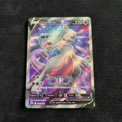 Pokemon TCG SWSH229 Mewtwo v Full Art Black Star Promo NM/M - Image 1