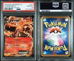 Charizard EX RR PSA 10 Japanese Pokemon Card 011 080 Holo XY2 Wild Blaze Rare - Image 5