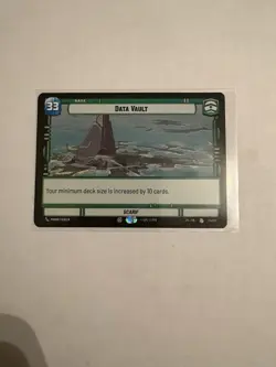 Star Wars Unlimited Jump To Lightspeed Rare Base Card Data Vault Card - Image 1