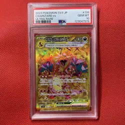 Charizard EX UR PSA 10 Japanese Pokemon SV3 139 108 Black Flame Holo Rare Card - Image 2