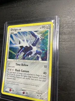 Dialga 1/130 Holo Rare Diamond and Pearl Pokemon Card - Image 2