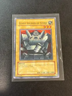 1996 YU-GI-OH Giant Soldier of Stone Trading Card Game ATK/1300 DEF/2000 SDY-013 - Image 1