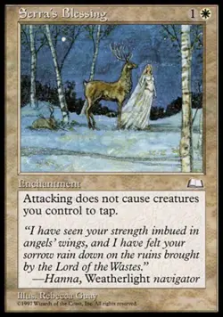 Serra's Blessing - Medium Play MTG Weatherlight - Image 1