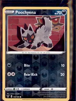 Pokemon Darkness Ablaze 103/185 Poochyena Common Reverse Holo - Image 1
